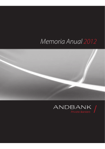 Memoria Anual 2012 - andbanc / Private Bankers