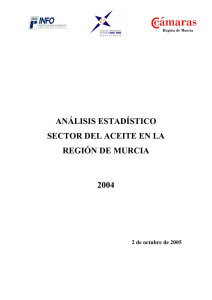 análisis estadístico sector del aceite en la región de murcia 2004