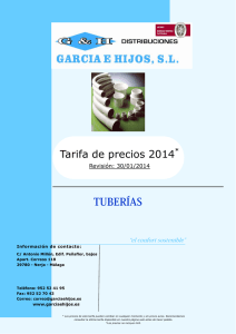 TUBERÍAS - Garcia e Hijos, Suministros industriales