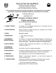 CONVOCATORIAS 2009-2 Fútbol asociación-1