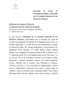 Demanda de acci&oacute;n de inconstitucionalidad, promovida por