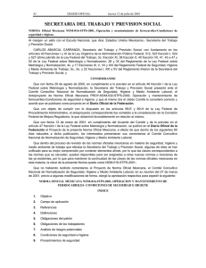 NOM-016-STPS-2001 - Secretaría del Trabajo y Previsión Social