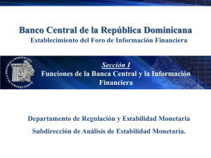 Funciones de la Banca Central y la Información Financiera