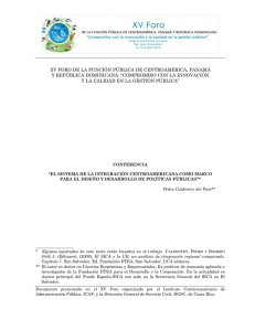 xv foro de la función pública de centroamérica, panamá y