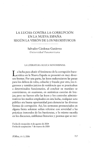 LA LUCHA CONTRA LA CORRUPCIÓN EN LA NUEVA ESPAÑA