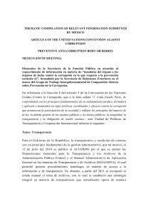 thematic compilation of relevant information submitted by mexico