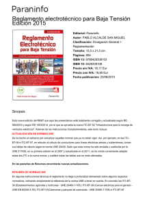 Reglamento electrotécnico para Baja Tensión Edición 2015