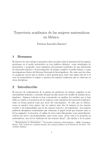 Trayectoria académica de las mujeres matemáticas en México.