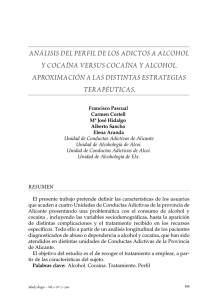 análisis del perfil de los adictos a alcohol y cocaína versus cocaína