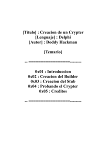 [Titulo] : Creacion de un Crypter