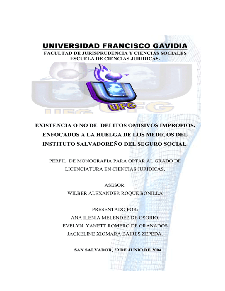 Universidad Francisco Gavidia Ciencias Sociales Escuela De Ciencias