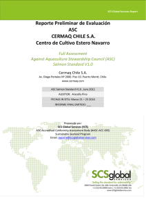 Reporte Preliminar de Evaluación ASC CERMAQ CHILE SA Centro