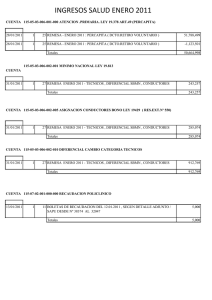 INGRESOS SALUD ENERO 2011