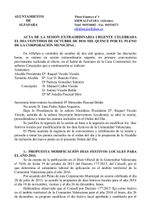 Pleno 22-10-2015 - Ayuntamiento de Alfafara