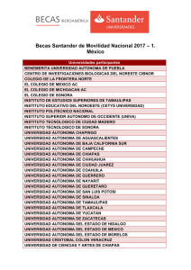 Becas Santander de Movilidad Nacional 2017 – 1. México