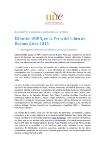 Editorial UNED, en la Feria del Libro de Buenos Aires 2015