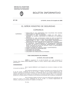N° 53 - Ministerio de Seguridad Provincia de Buenos Aires