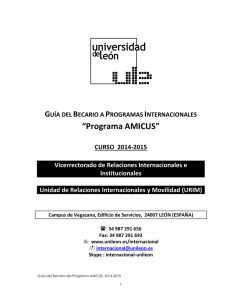 Programa AMICUS - Universidad de León