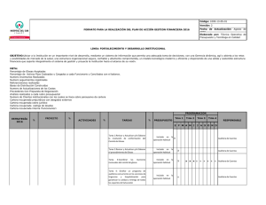 Plan de Acción Fortalecimiento Empresarial 2016