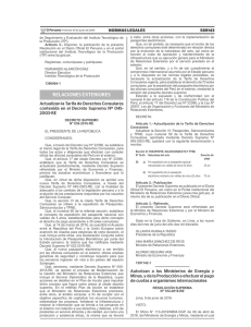 Decreto Supremo N°036-2016-RE - Ministerio de Relaciones