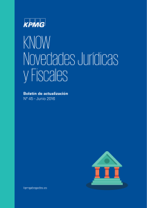 KNOW. Novedades Jurídicas y Fiscale. Junio 2016