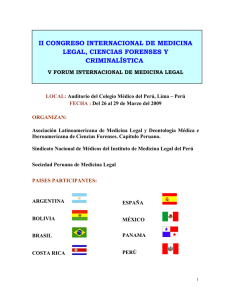 ii congreso internacional de medicina legal, ciencias forenses y
