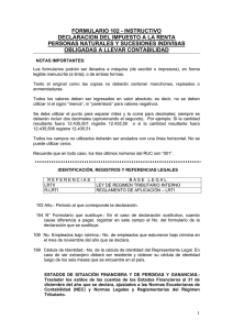 Formulario 102: Declaraci&oacute;n Impuesto Renta Ecuador