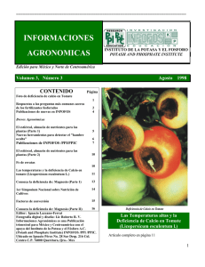 Informaciones Agronomicas 1998 #3 - International Plant Nutrition