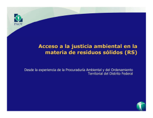 Acceso a la justicia ambiental en la materia de residuos sólidos (RS)