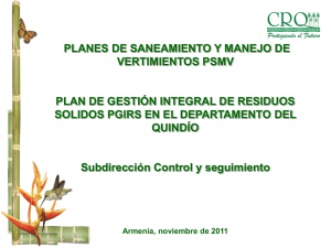 Plan de gestión Integral de Residuos Sólidos PGIRS