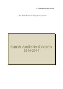 Plan de Acción de Gobierno 2014 – 2016