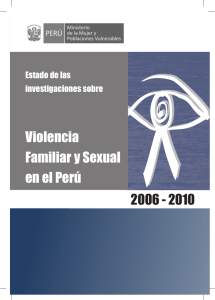 Estado de las Investigaciones sobre Violencia Familiar y Sexual en