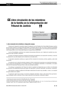 Libre circulación de los miembros de la familia en la interpretación