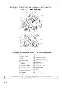 manual de instrucciones para cortadora modelo mg 300-350