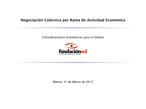 Negociación Colectiva por Rama de Actividad Económica