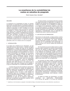 La enseñanza de la contabilidad de costos en estudios de posgrado