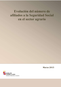 Evolución del número de afiliados a la Seguridad Social en el sector