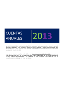 cuentas anuales - Asociación Española de Fundaciones Tutelares