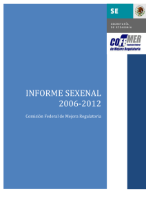 informe sexenal 2006-2012 - Comisión Federal de Mejora Regulatoria
