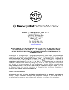 KIMBERLY-CLARK DE MÉXICO, S.A.B. DE C.V. Av. Jaime Balmes 8