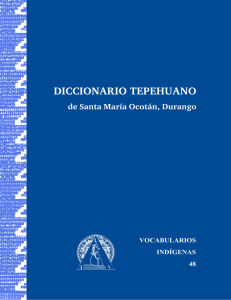 Diccionario tepehuano de Santa María Ocotán, Durango