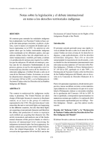 Notas sobre la legislación y el debate internacional en torno a los