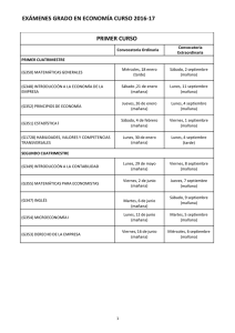 EXÁMENES GRADO EN ECONOMÍA CURSO 2016