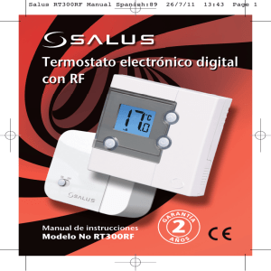 Termostato electrónico digital con RF