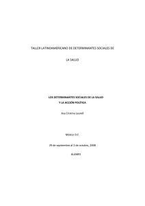 Los determinanters sociales y la acción política