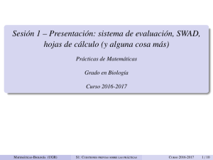 Sesión 1 – Presentación: sistema de evaluación, SWAD, hojas de