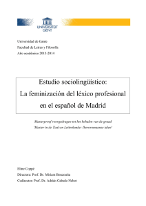 La feminización del léxico profesional en el español de Madrid