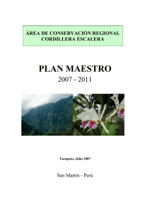 Plan Maestro del ACR-CE - Gobierno Regional de San Martín