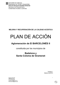 Barcelonès II. Plan de acción de ruido en la Aglomeración de