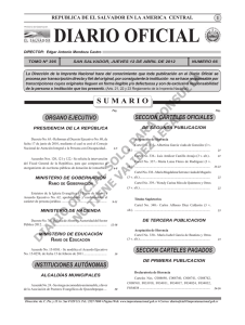 Diario Oficial de la República de El Salvador